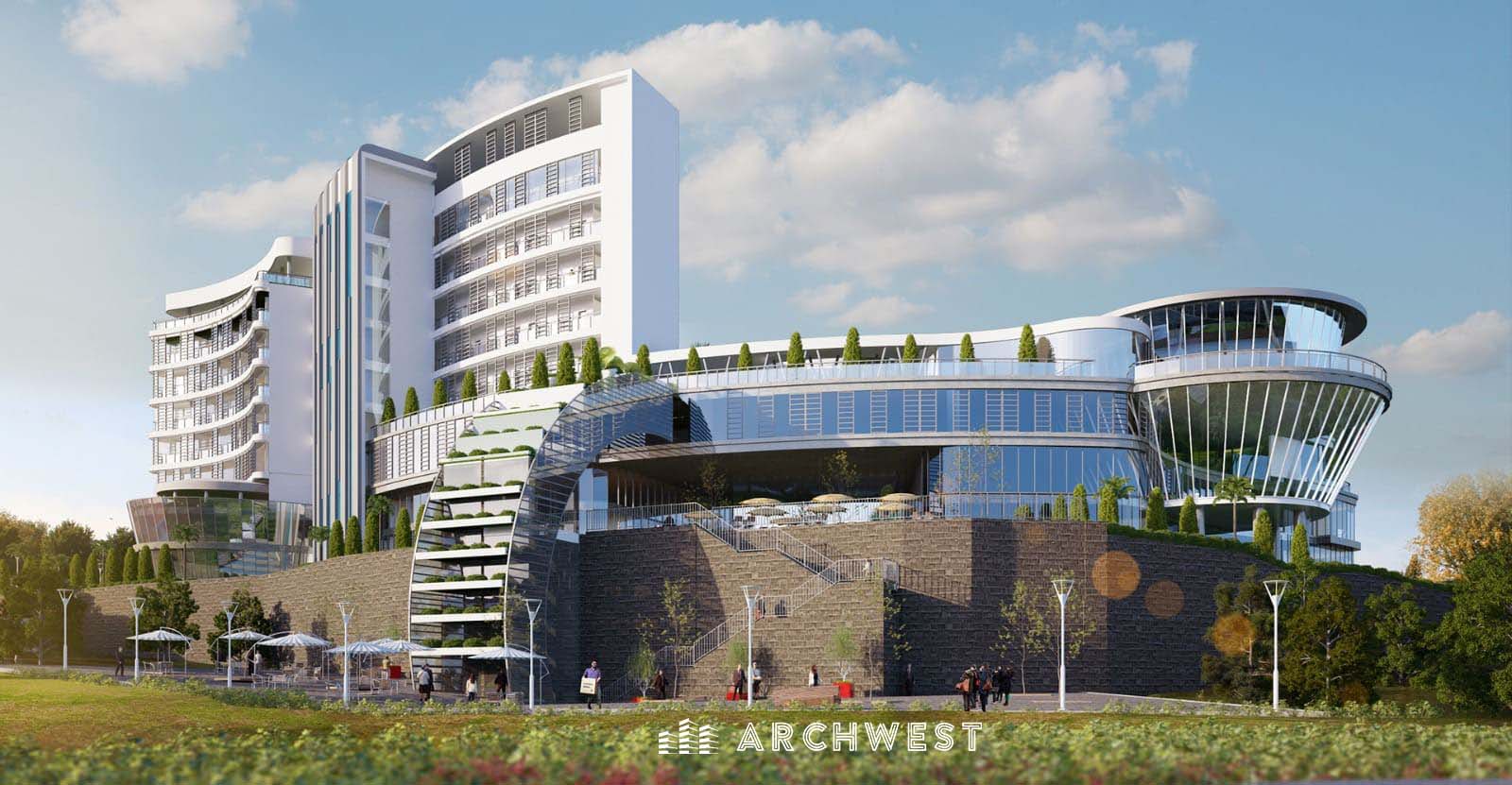 3.Modern Mixed-Use Architectural Marvel